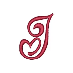 Matriz de bordado Alfabeto Coração Letra I