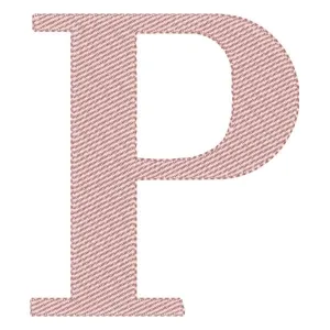 Matriz de bordado Alfabeto de Forma Letra P