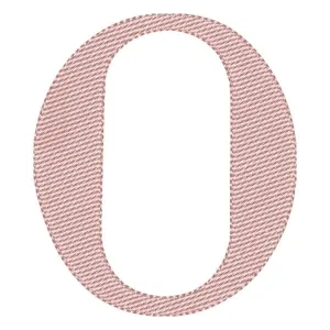 Matriz de bordado Alfabeto de Forma Letra O
