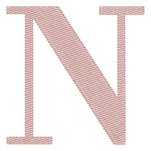 Matriz de bordado Alfabeto de Forma Letra N