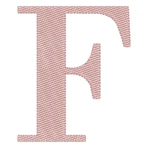 Matriz de bordado Alfabeto de Forma Letra F