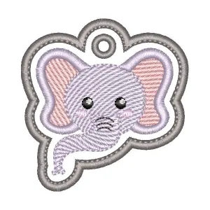 Matriz de bordado Chaveiro de Elefante (Projeto Pontos Leves)