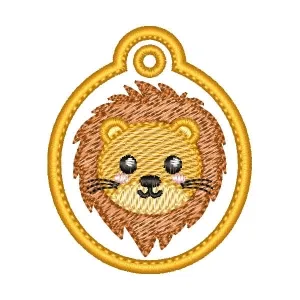 Matriz de bordado Chaveiro de Leão (Projeto Pontos Leves)