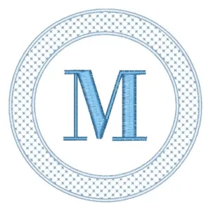 Matriz de bordado Moldura com Inicial
