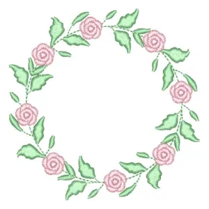 Matriz de bordado Moldura Floral