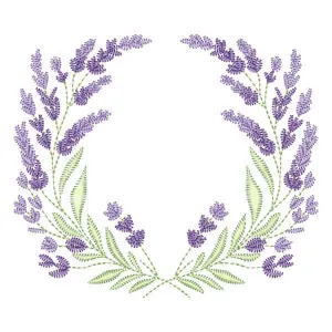 Matriz de bordado Moldura de Lavanda