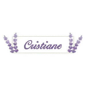 Matriz de bordado Nome e Lavanda