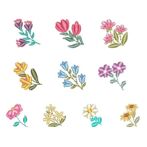 Pacote de Matrizes Mini Flores