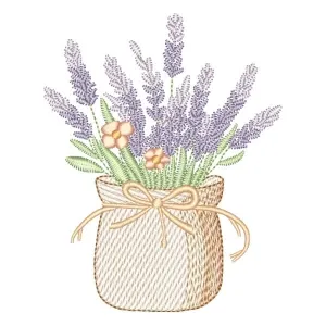 Matriz de bordado Arranjo de Lavanda