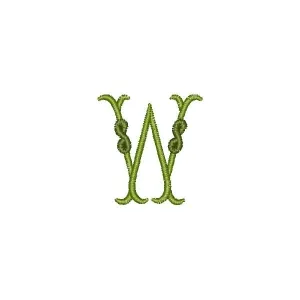 Matriz de bordado Monograma Letra W