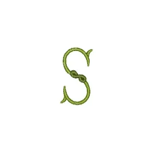 Matriz de bordado Monograma Letra S