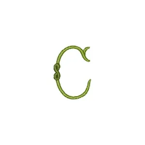 Matriz de bordado Monograma Letra C