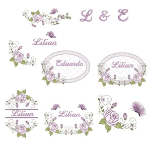 Pacote de Matrizes Florais com Nome (Pontos Leves)