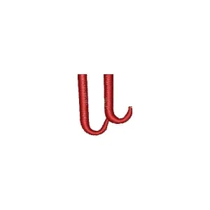 Matriz de bordado Alfabeto Cursivo Letra v