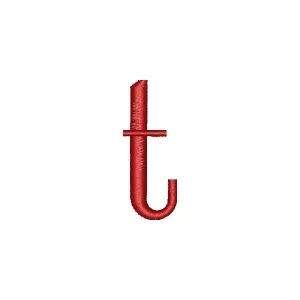 Matriz de bordado Alfabeto Cursivo Letra t