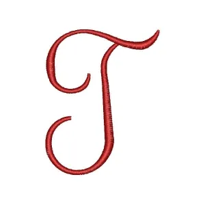Matriz de bordado Alfabeto Cursivo Letra T