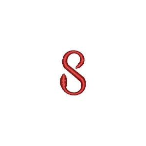 Matriz de bordado Alfabeto Cursivo Letra s