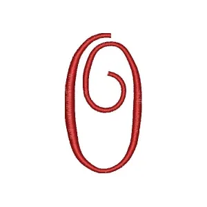 Matriz de bordado Alfabeto Cursivo Letra O
