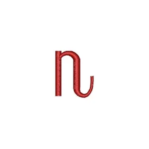 Matriz de bordado Alfabeto Cursivo Letra n