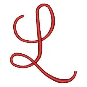 Matriz de bordado Alfabeto Cursivo Letra L