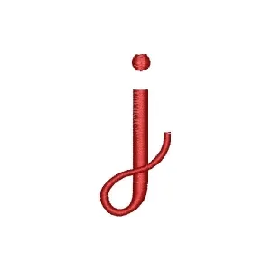 Matriz de bordado Alfabeto Cursivo Letra j