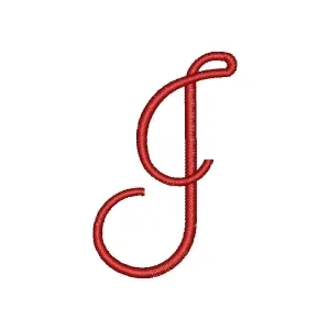 Matriz de bordado Alfabeto Cursivo Letra I