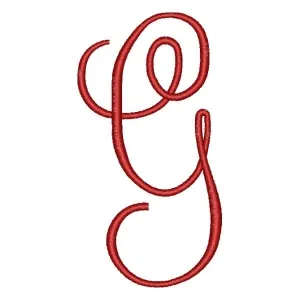 Matriz de bordado Alfabeto Cursivo Letra G