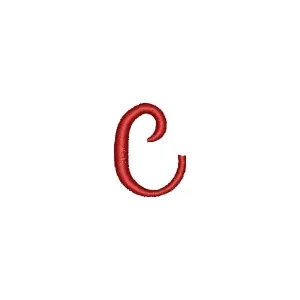 Matriz de bordado Alfabeto Cursivo Letra c