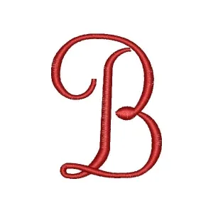 Matriz de bordado Alfabeto Cursivo Letra B