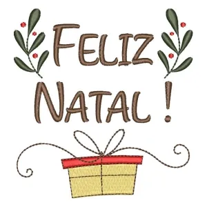 Matriz de bordado Mensagem Natalina
