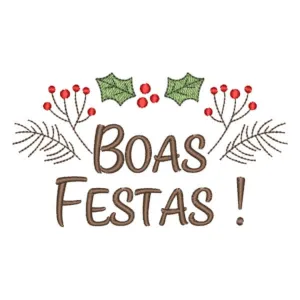 Matriz de bordado Mensagem Natalina
