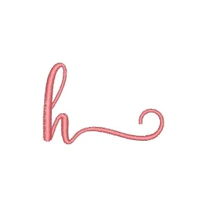 Matriz de bordado Fonte Humble Letra H com Glifo Direito