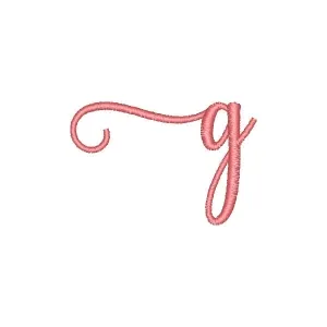 Matriz de bordado Fonte Humble Letra G com Glifo Esquerdo