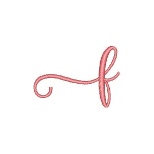 Matriz de bordado Fonte Humble Letra F com Glifo Esquerdo