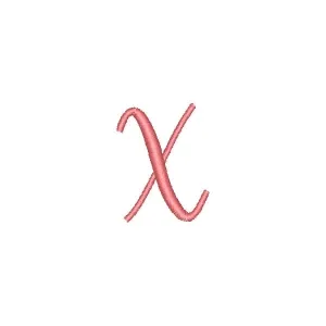 Matriz de bordado Fonte Humble Letra X
