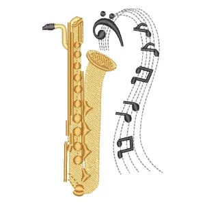 Matriz de bordado Sax Baritono