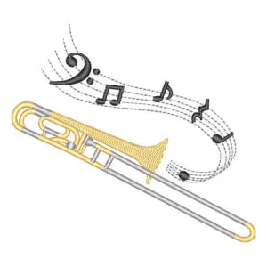 Matriz de bordado Trombone