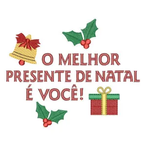 Matriz de bordado Mensagem de Natal 