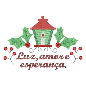 Matriz de bordado Mensagem de Natal 