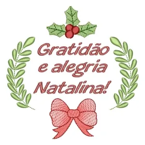 Matriz de bordado Mensagem de Natal 