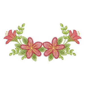 Matriz de bordado Flores de Dezembro (Pontos Leves)