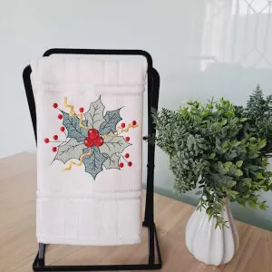 Matriz de bordado Floral Natalino (Pontos Leves)