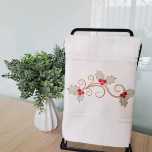 Matriz de bordado Floral Natalino (Pontos Leves)