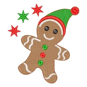 Matriz de bordado Biscoito de Gengibre (Pontos Leves)