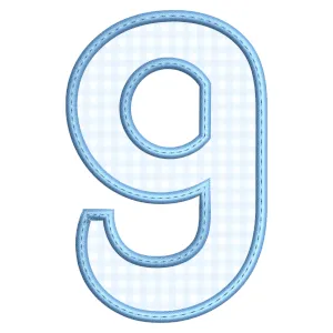 Matriz de bordado Número 9 (Aplique)