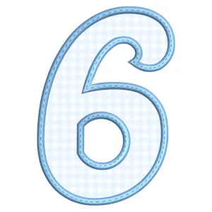 Matriz de bordado Número 6 (Aplique)