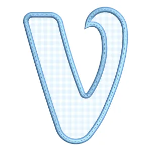 Matriz de bordado Monograma - Letra V (Aplique)