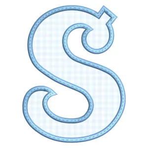 Matriz de bordado Monograma - Letra S (Aplique)