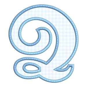 Matriz de bordado Monograma - Letra Q (Aplique)