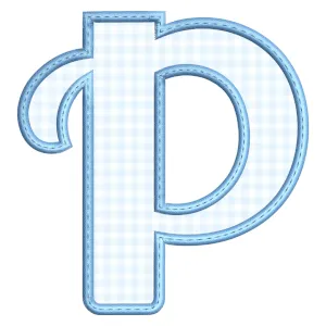 Matriz de bordado Monograma - Letra P (Aplique)